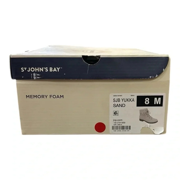 St. John’s Bay Yukka Memory Foam Stacked Heel Lace Up Boots Size 8 NWT - Picture 13 of 13